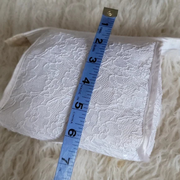Vintage Jessica Mcclintock Embroidered Lace Zippered Pouch Small Bridal Clutch - Picture 7 of 12